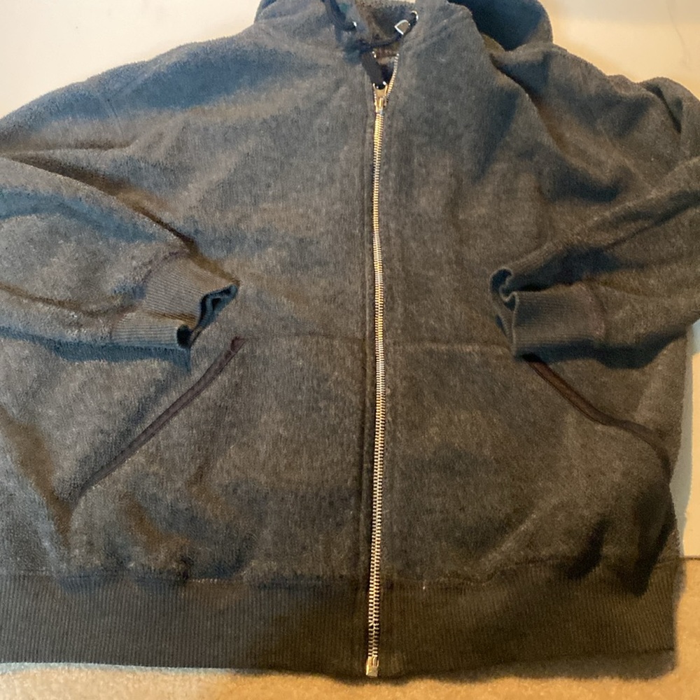 Vintage Jennifer Moore Charcoal Gray Hooded Cardigan